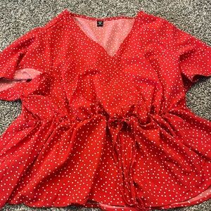 Poka-dot blouse